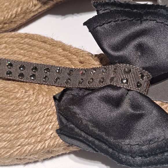 Lanvin flat espadrils with satin bow ribbon closure.  Size 42. Made in Spain - Picture 6 of 12